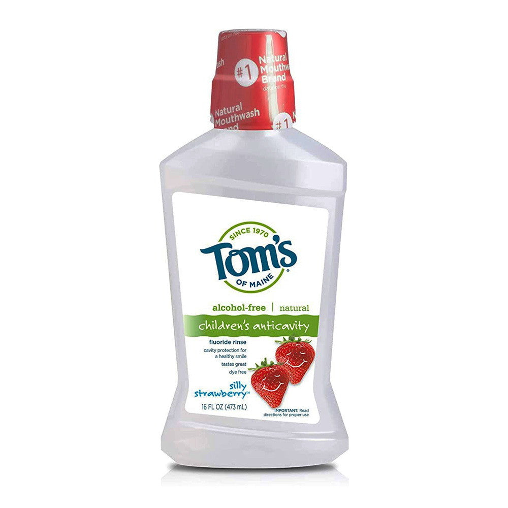 Toms of Maine Childrens Anticavity Fluoride Rinse, Silly Strawberry, 16 Oz